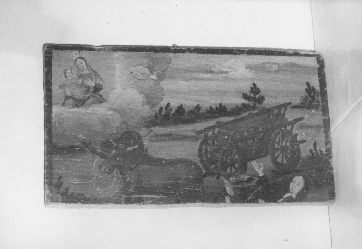 scena di grazia ricevuta (ex voto) - ambito emiliano (sec. XVII)