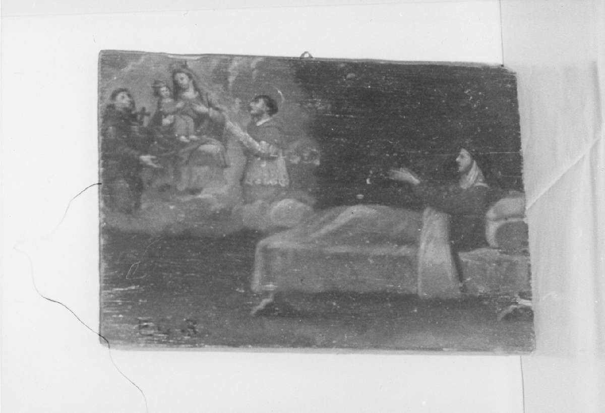 scena di grazia ricevuta (ex voto) - ambito emiliano (sec. XVII)