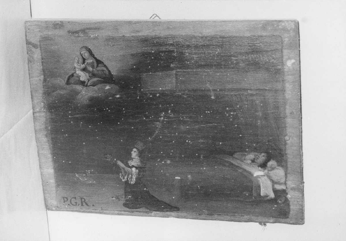scena di grazia ricevuta (ex voto) - ambito emiliano (sec. XVIII)