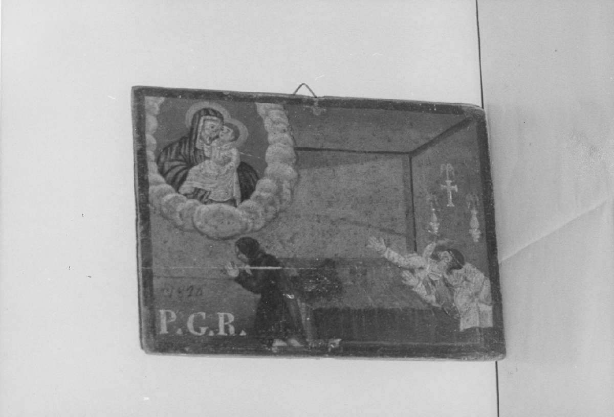 scena di grazia ricevuta (ex voto) - ambito emiliano (sec. XIX)