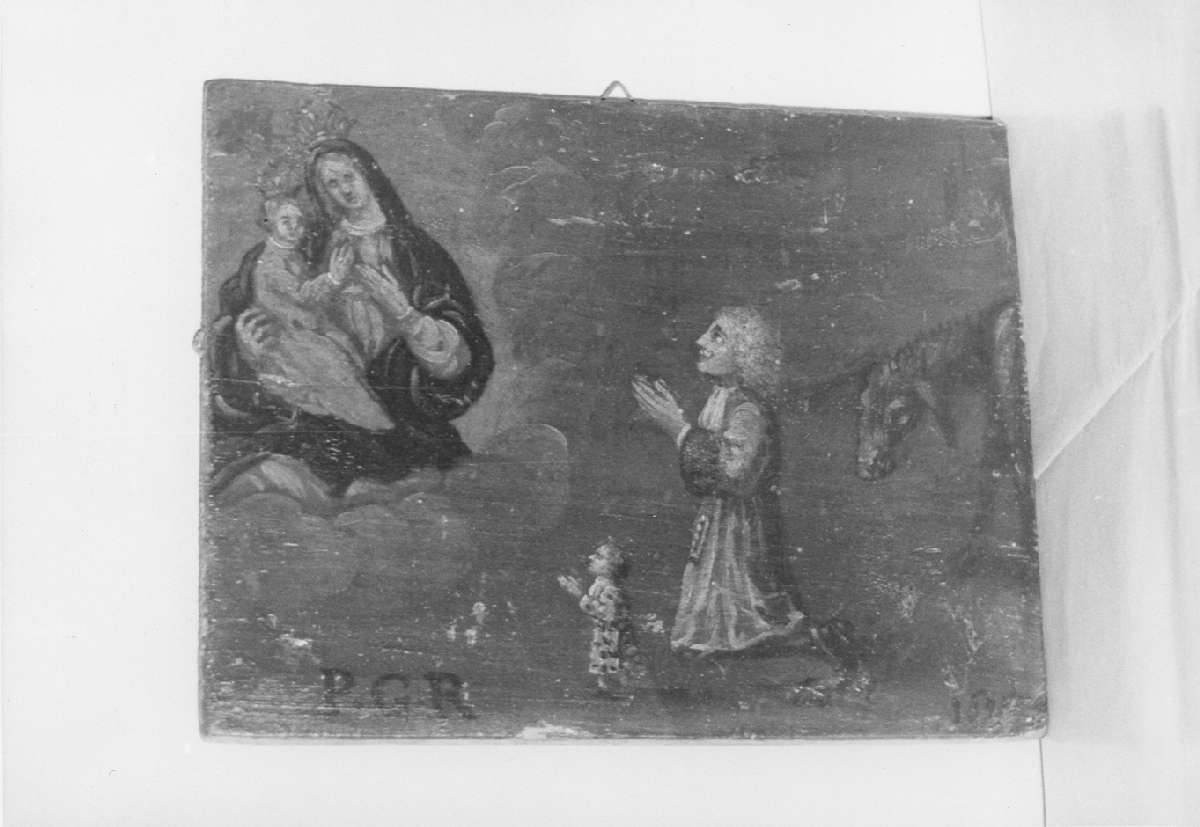 scena di grazia ricevuta (ex voto) - ambito emiliano (sec. XVII)