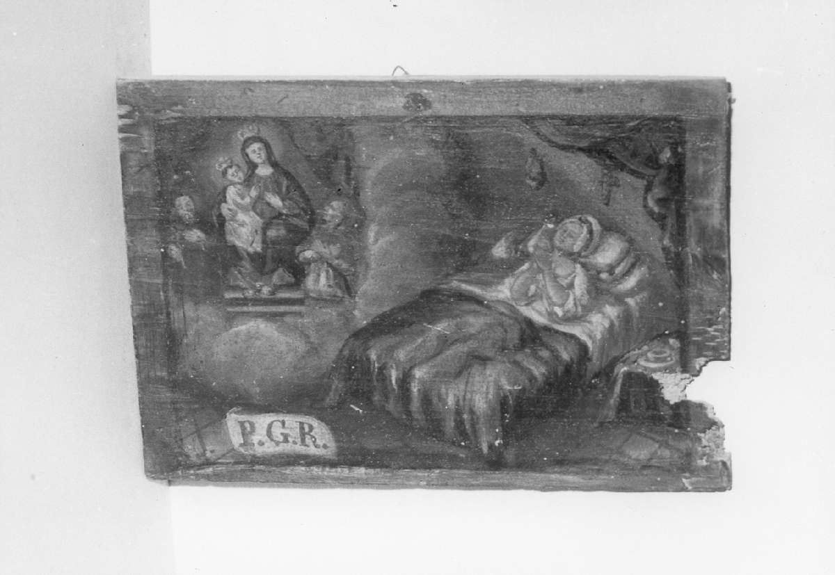 scena di grazia ricevuta (ex voto) - ambito emiliano (sec. XVIII)
