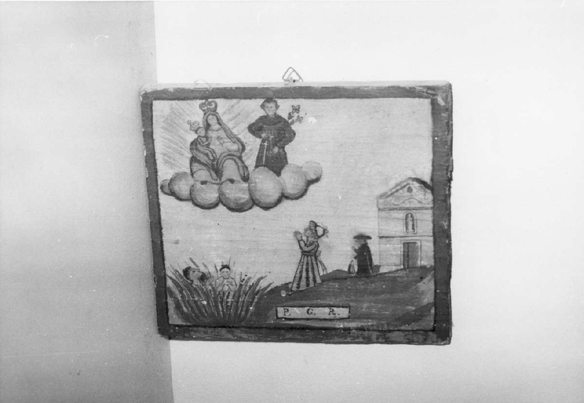 scena di grazia ricevuta (ex voto) - ambito emiliano (sec. XVIII)