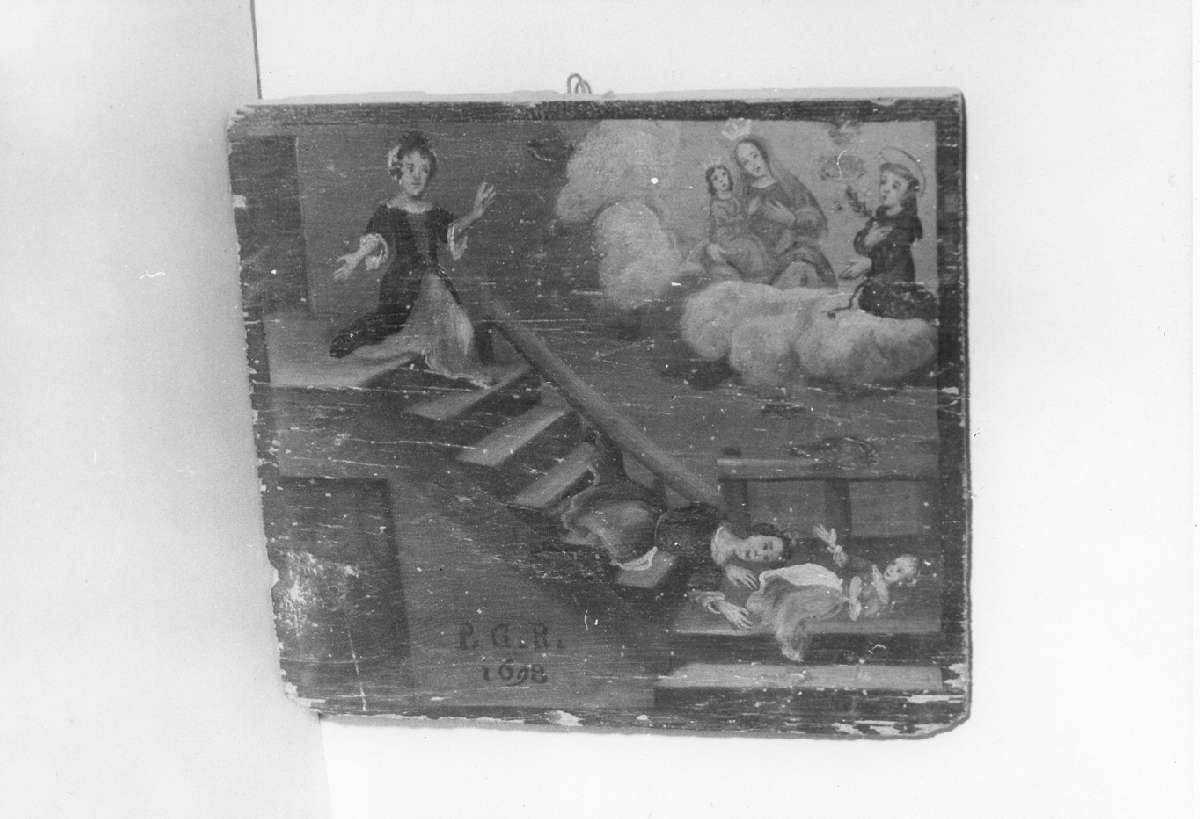 scena di grazia ricevuta (ex voto) - ambito emiliano (sec. XVII)