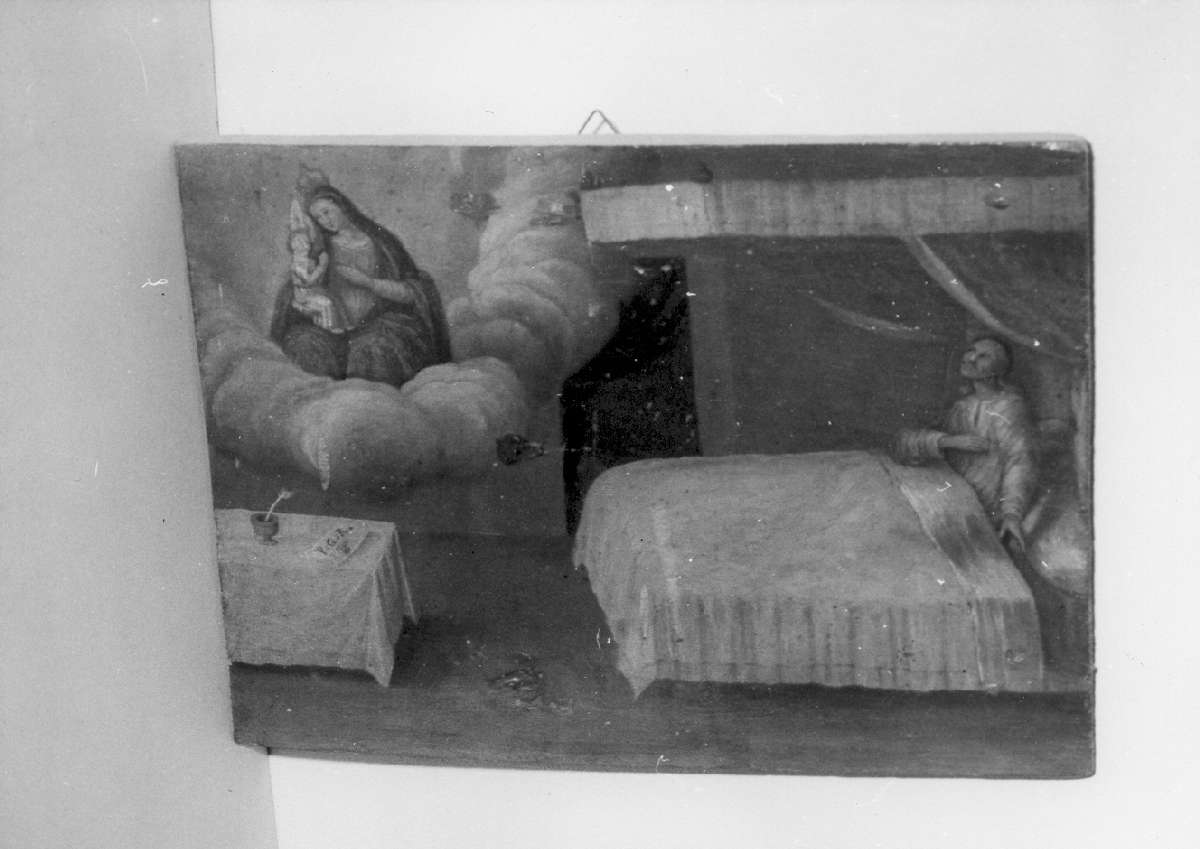 scena di grazia ricevuta (ex voto) - ambito emiliano (sec. XVII)
