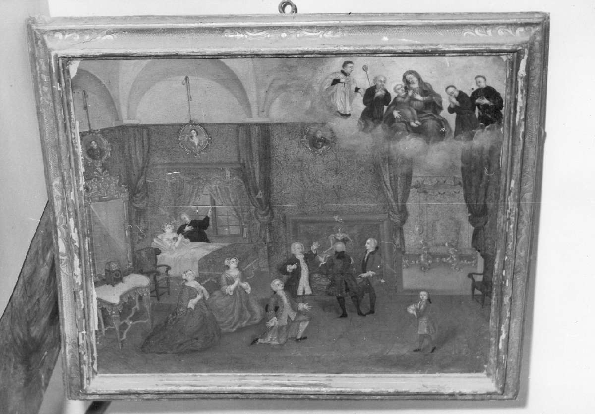 scena di grazia ricevuta (ex voto) - ambito emiliano (sec. XVIII)