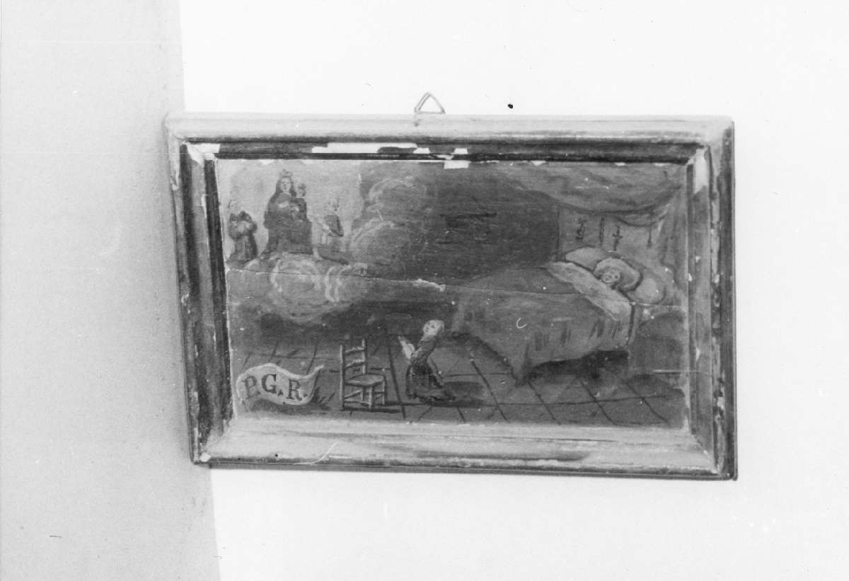 scena di grazia ricevuta (ex voto) - ambito emiliano (sec. XVIII)