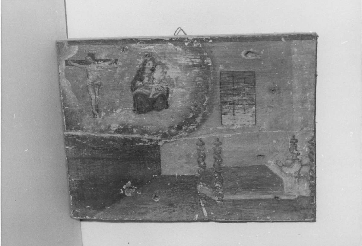 scena di grazia ricevuta (ex voto) - ambito emiliano (sec. XVII)