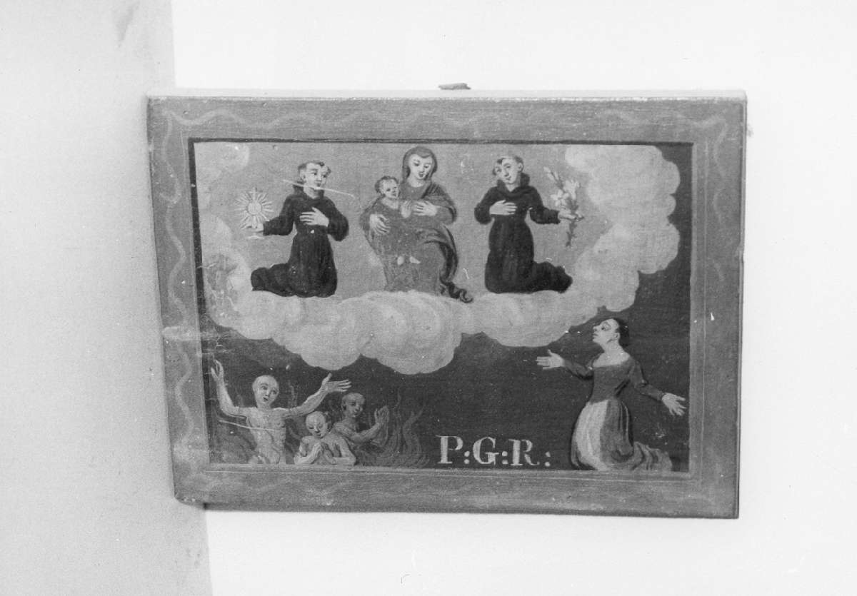 scena di grazia ricevuta (ex voto) - ambito emiliano (sec. XVIII)