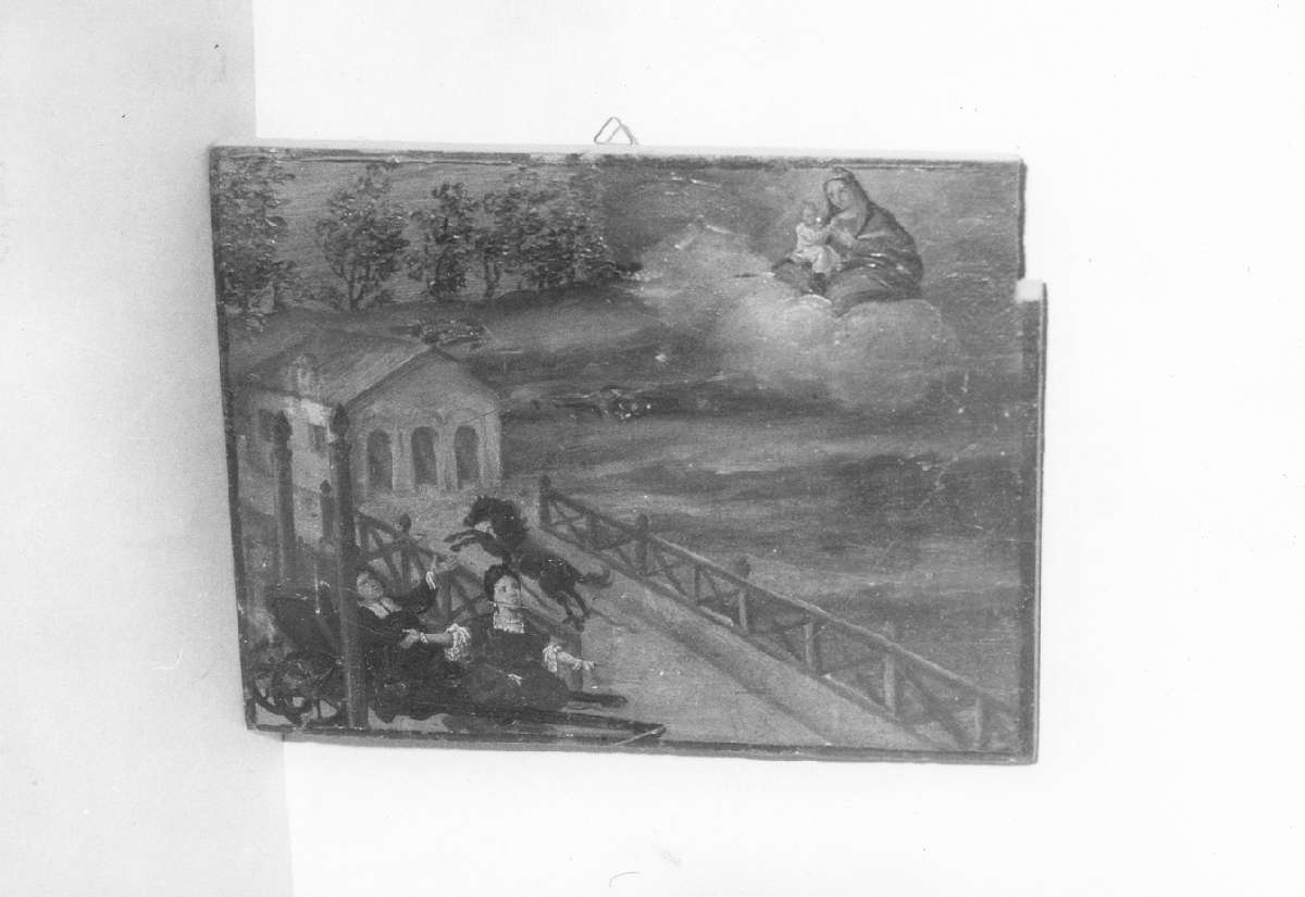 scena di grazia ricevuta (ex voto) - ambito emiliano (sec. XVIII)