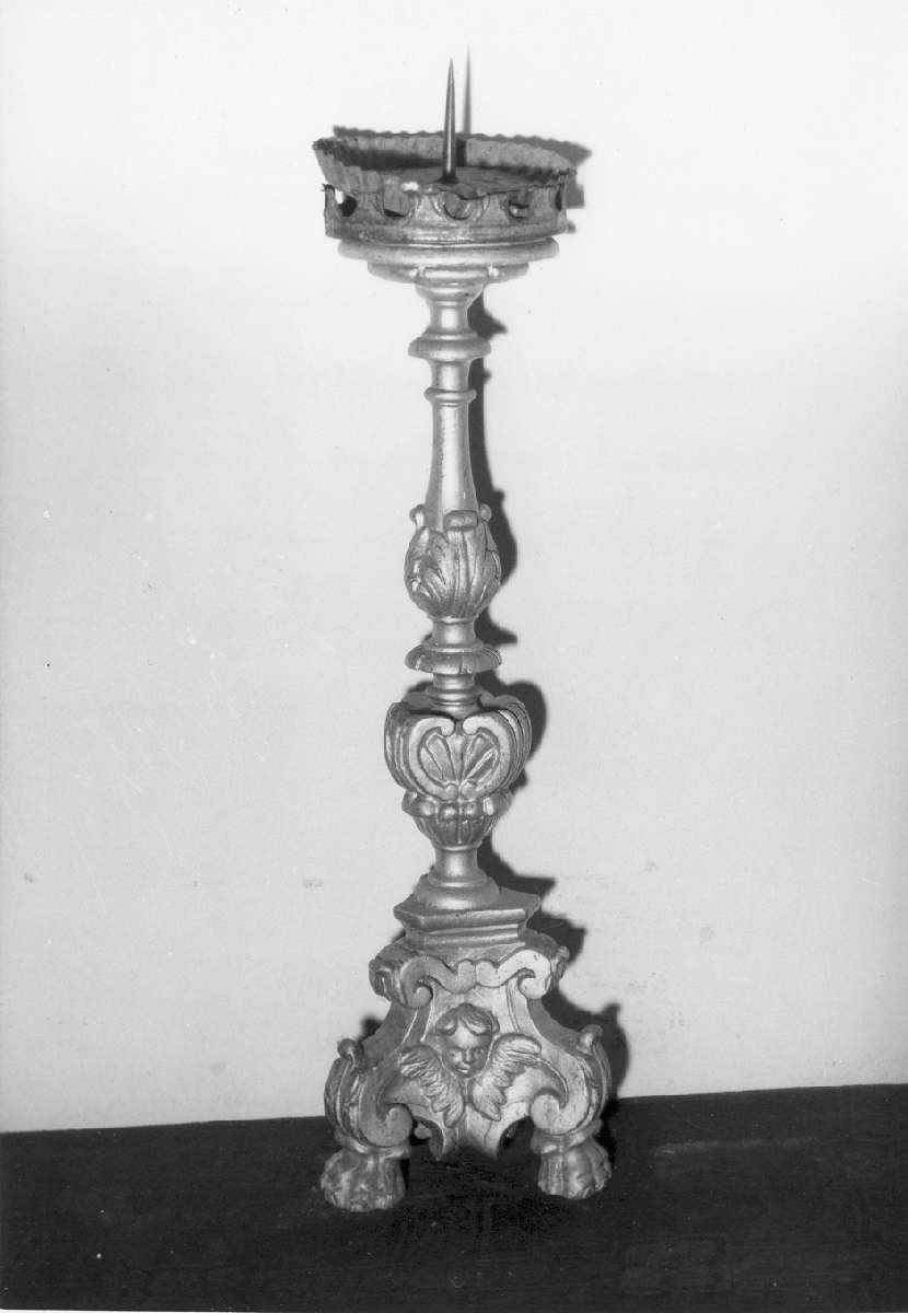 candeliere d'altare, serie - manifattura emiliano-lombarda (sec. XVIII)