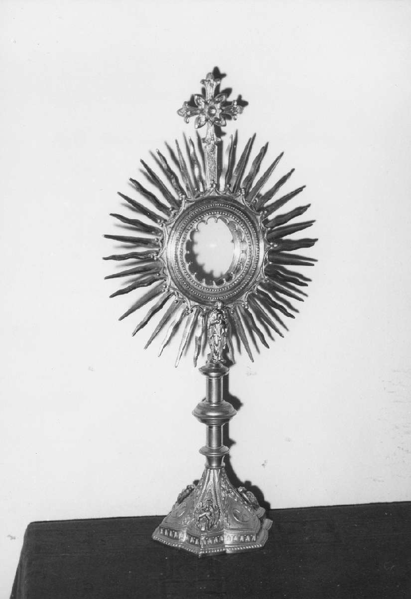 ostensorio - a raggiera - manifattura emiliano-lombarda (prima metà sec. XX)