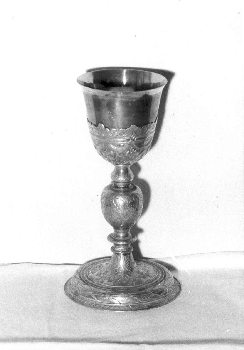 calice - manifattura reggiana (fine/inizio secc. XVI/ XVII)