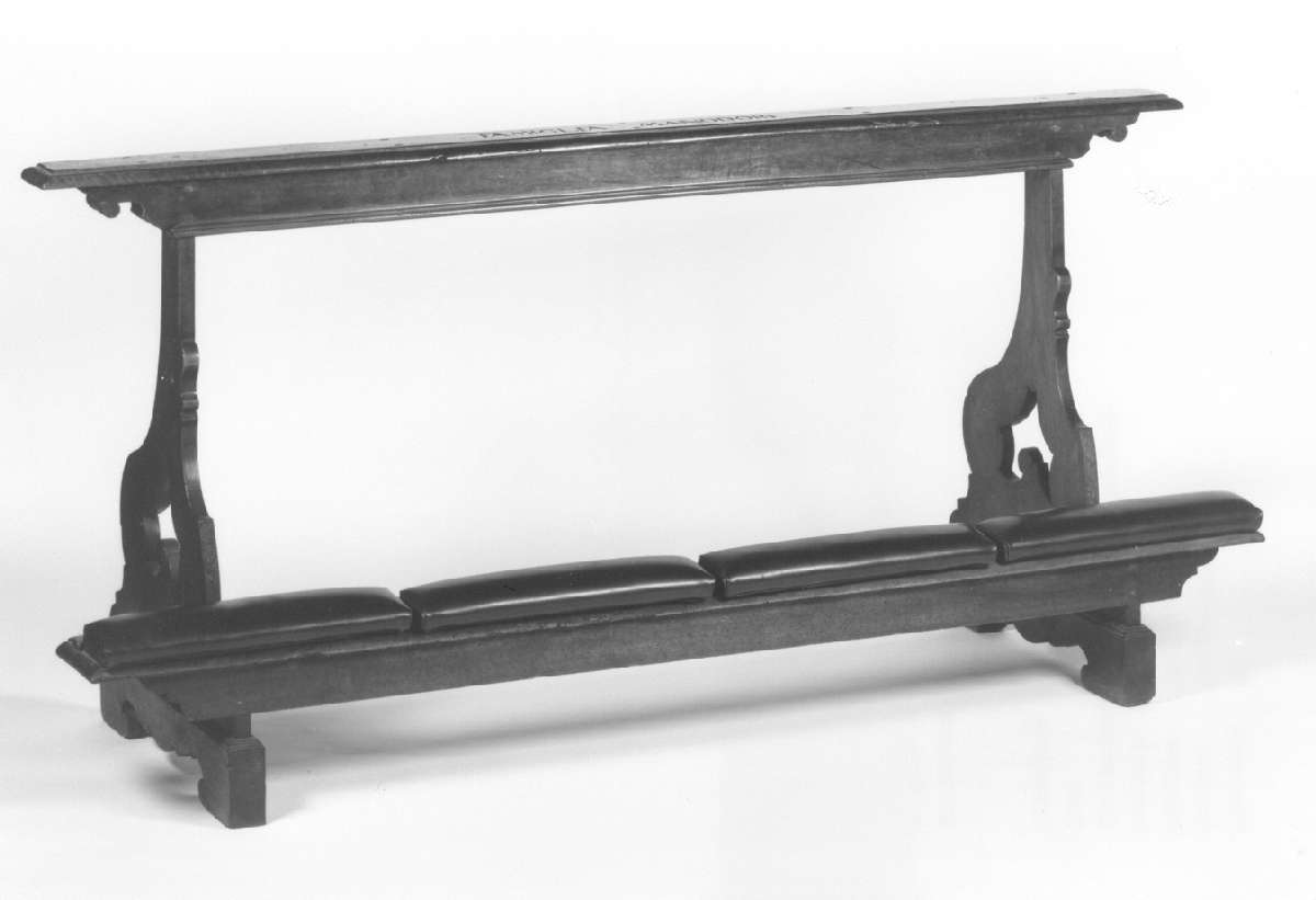 inginocchiatoio, serie - manifattura emiliana (fine/inizio secc. XIX/ XX)