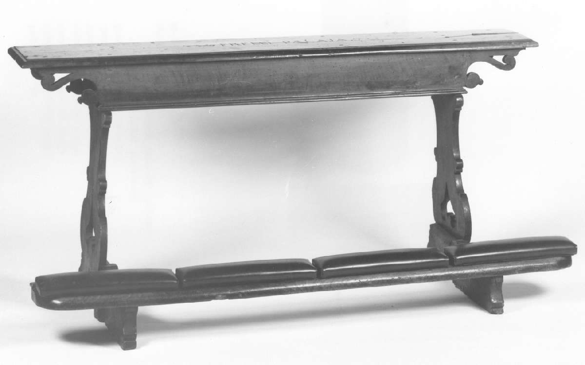 inginocchiatoio, serie - manifattura emiliana (fine/inizio secc. XVIII/ XIX)