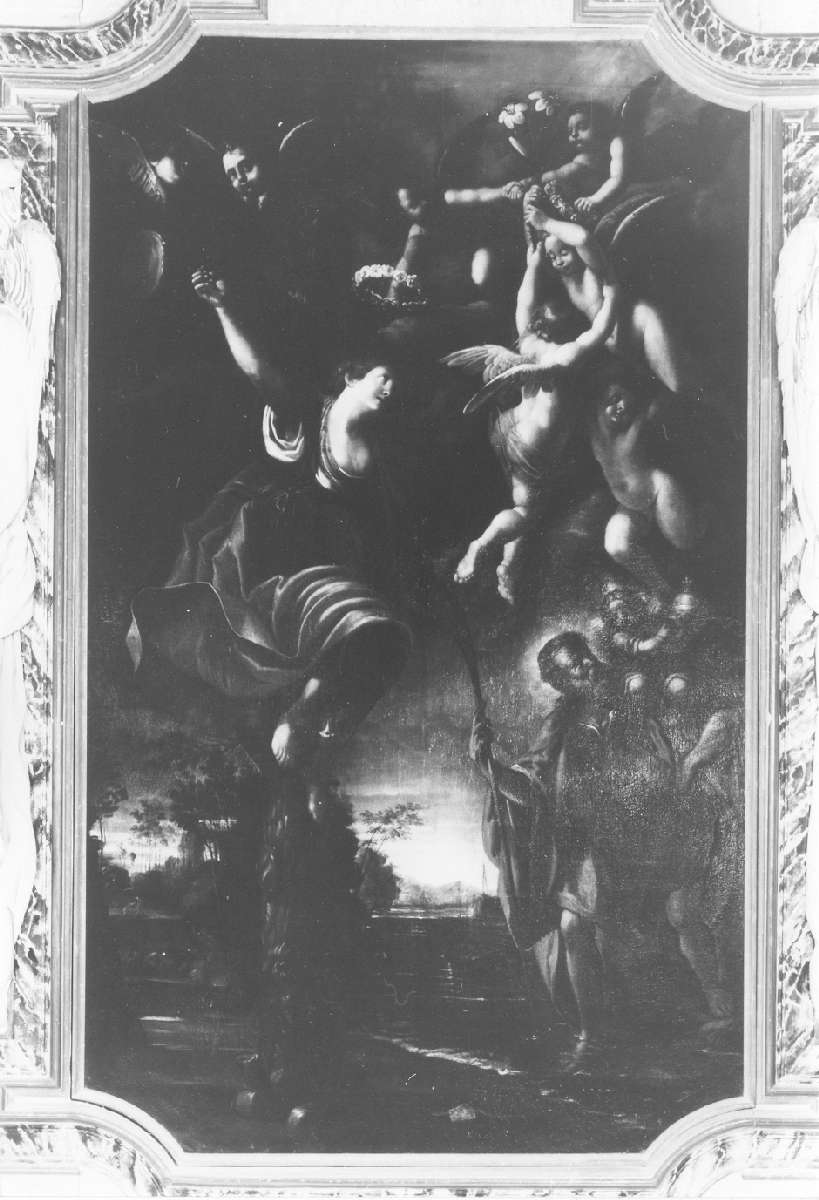 San Cristoforo e Santa Giulia (dipinto) di Massarini Girolamo (attribuito) - ambito reggiano (sec. XVII)