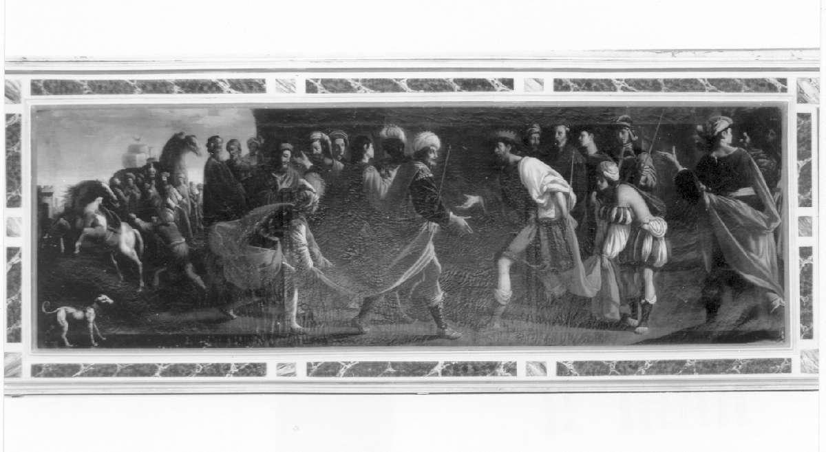 incontro dei magi con Erode (dipinto) di Massarini Girolamo (seconda metà sec. XVII)