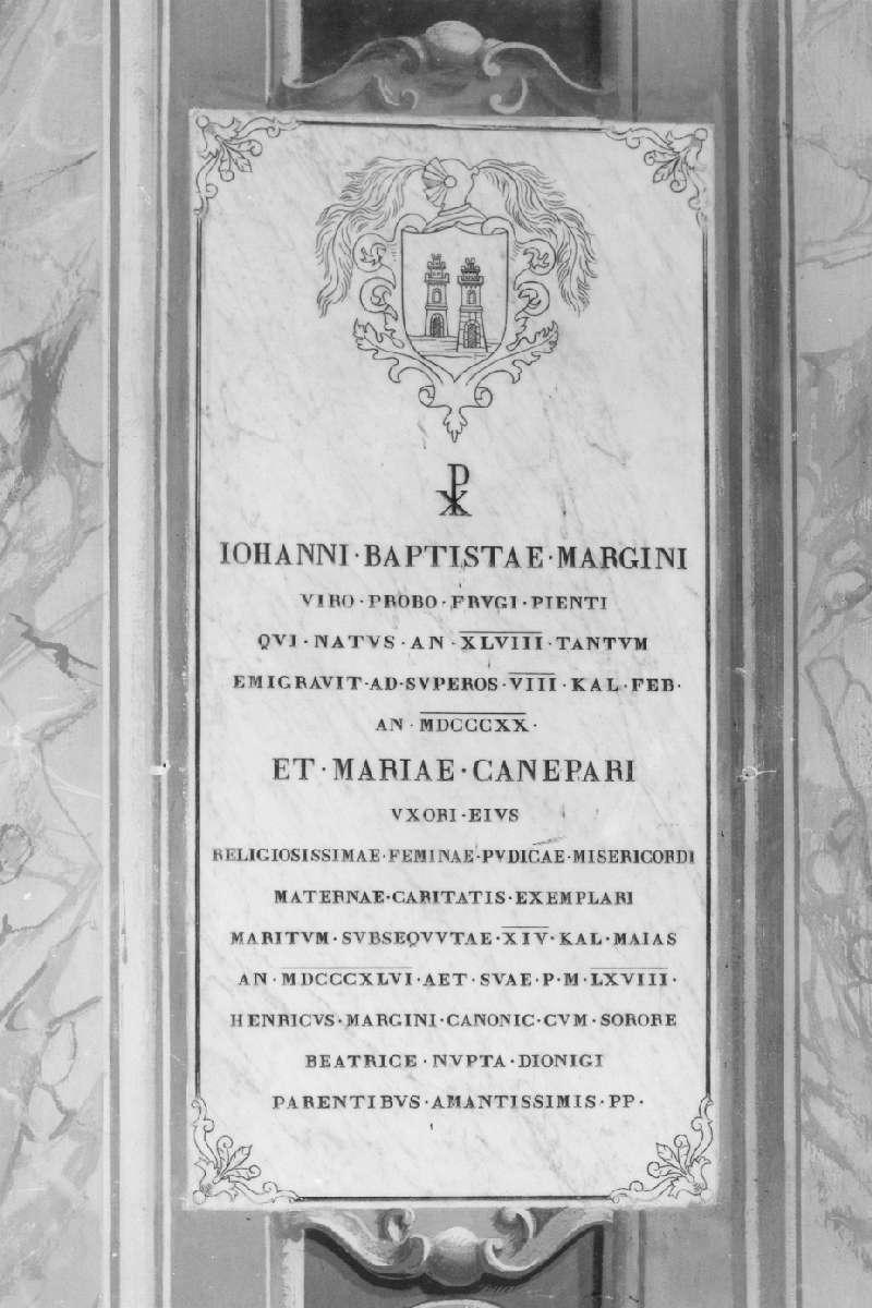 lapide commemorativa - manifattura reggiana (sec. XIX)