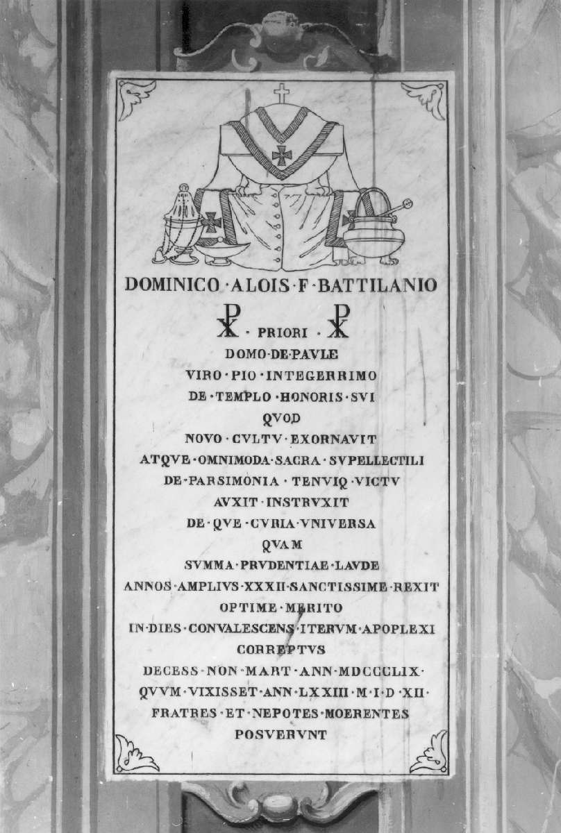 lapide commemorativa - manifattura reggiana (terzo quarto sec. XIX)