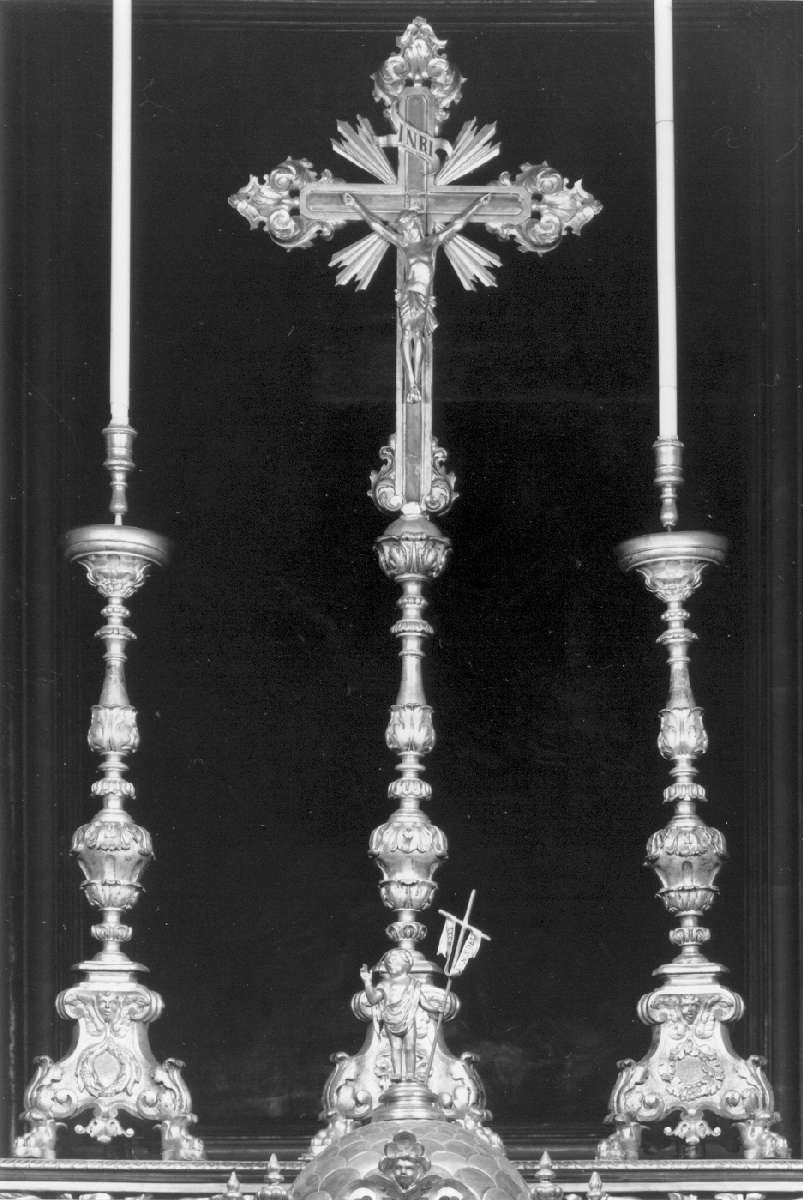 croce d'altare, elemento d'insieme - manifattura reggiana (seconda metà sec. XVIII)