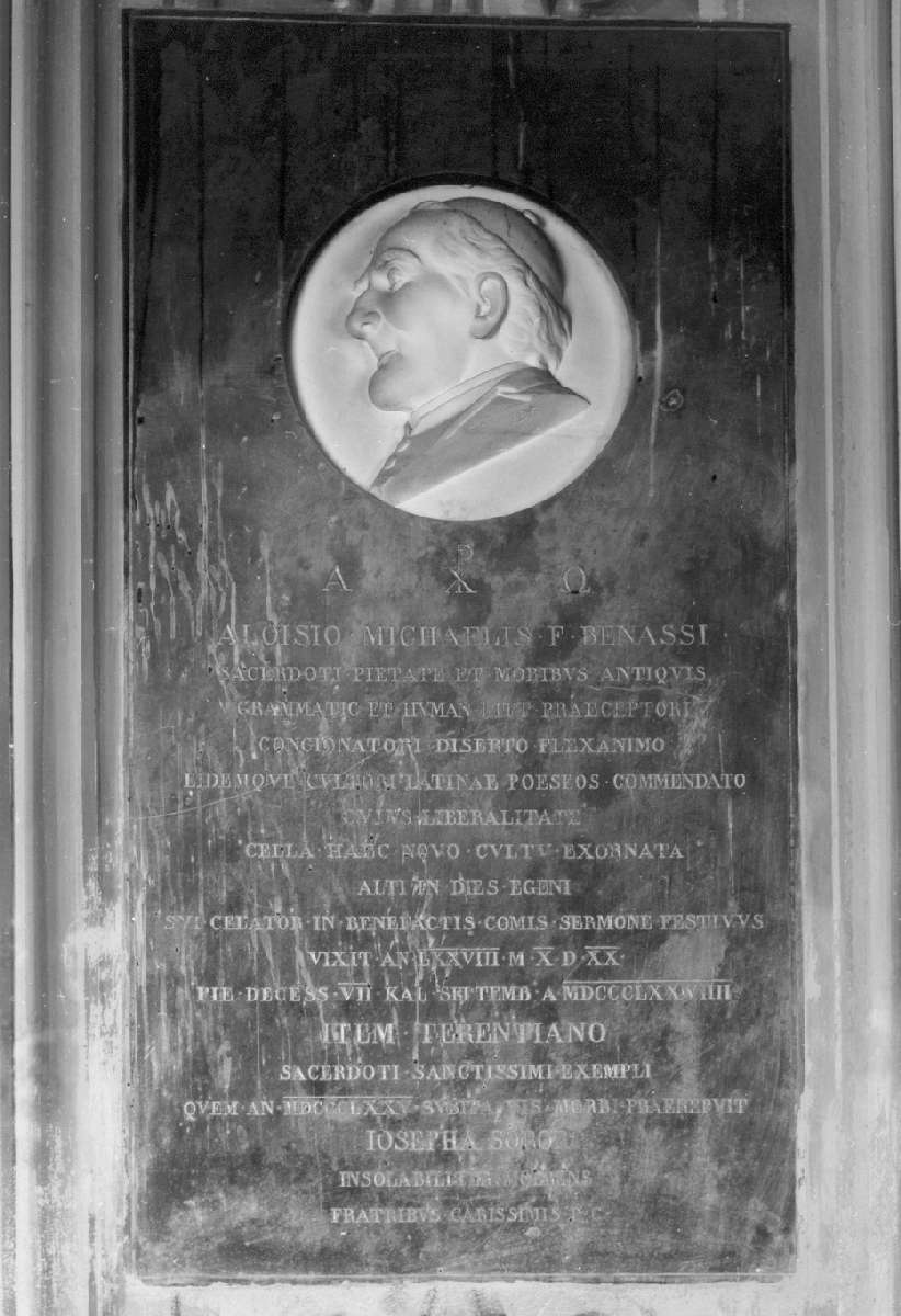 lapide commemorativa - manifattura reggiana (ultimo quarto sec. XIX)