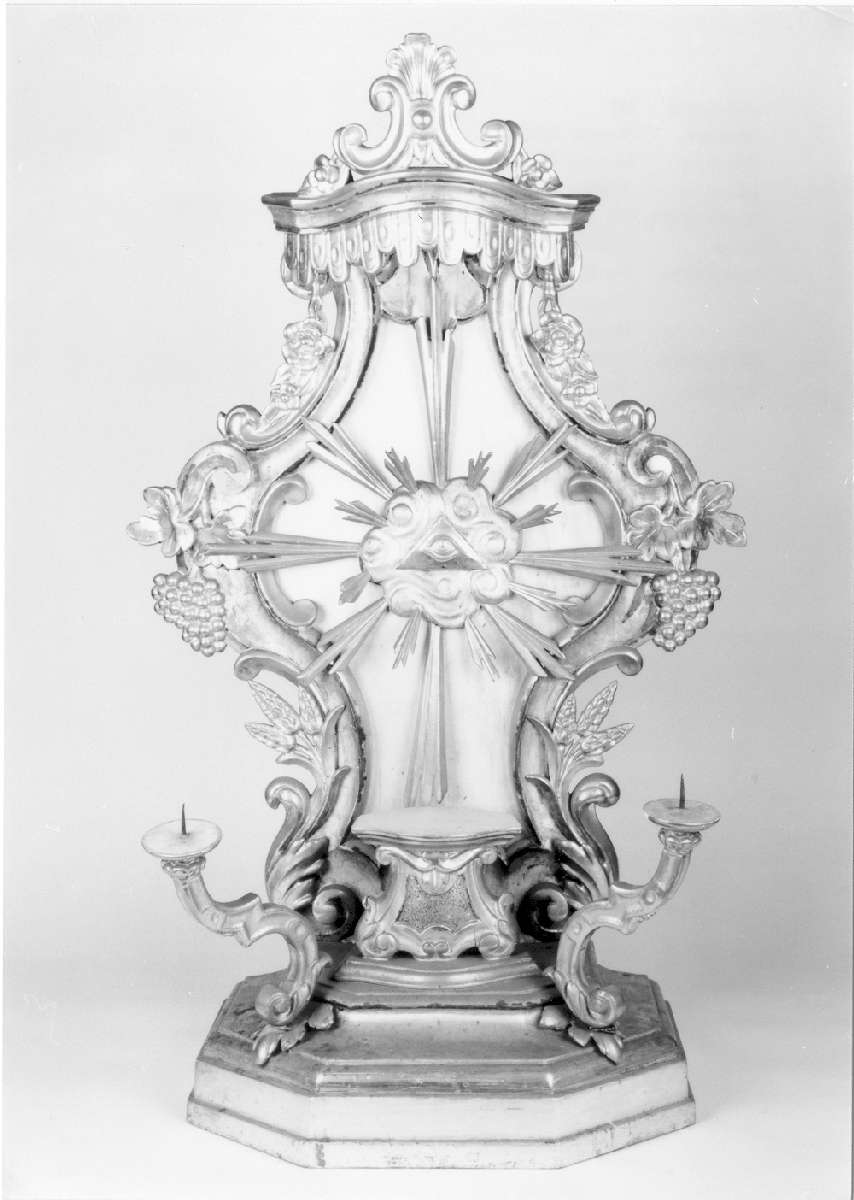 tronetto per esposizione eucaristica - manifattura reggiana (sec. XIX)