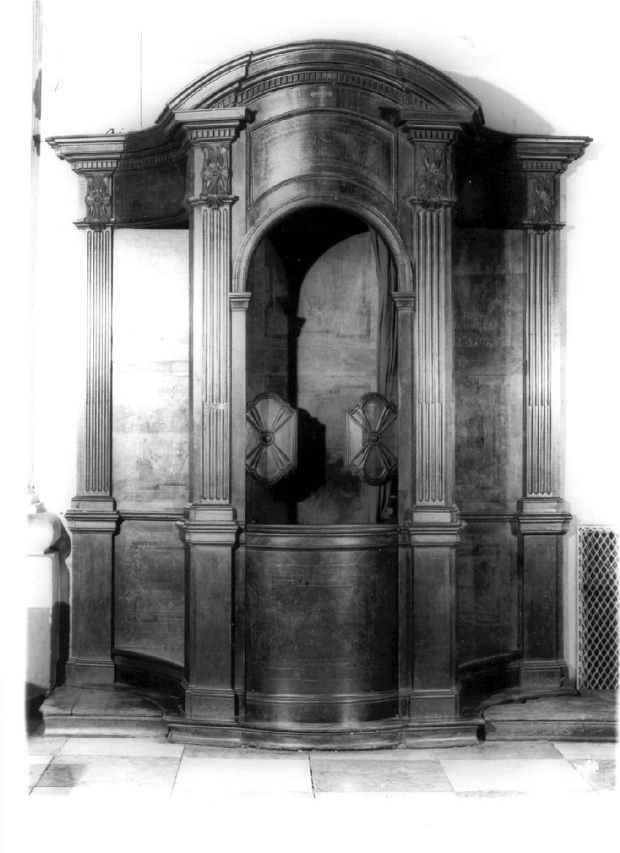 confessionale, serie - manifattura reggiana (ultimo quarto sec. XVIII)