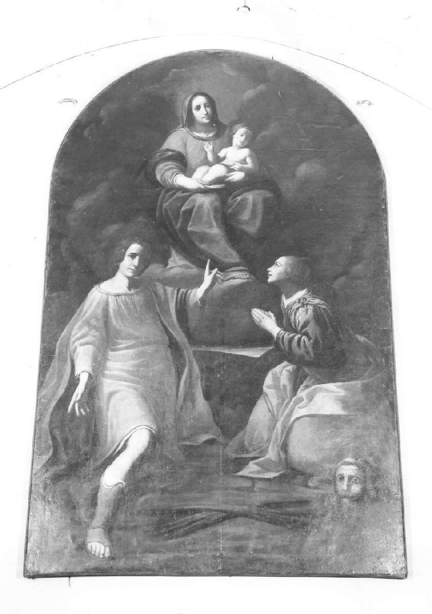 Madonna con San Grisante e Santa Daria (dipinto) di Vercellesi Sebastiano (attribuito) (secondo quarto sec. XVII)