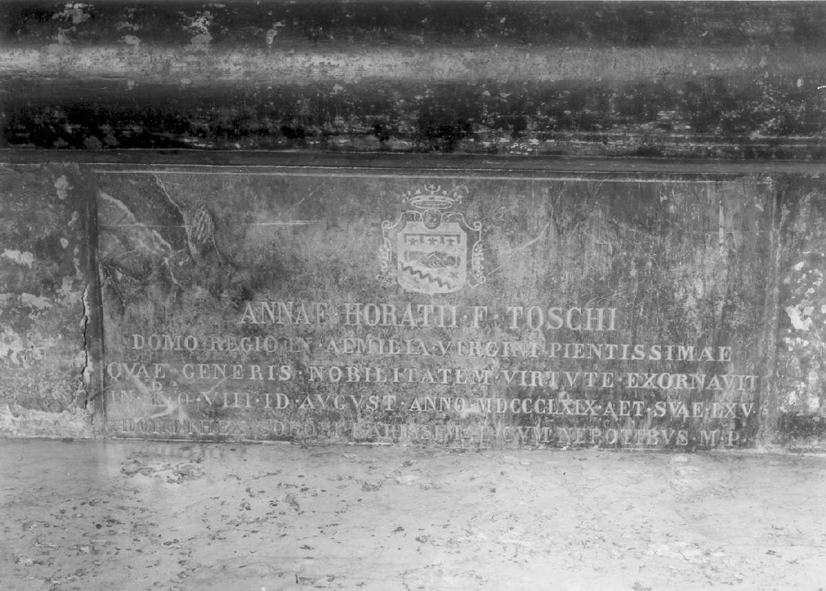 lapide tombale - manifattura reggiana (terzo quarto sec. XIX)