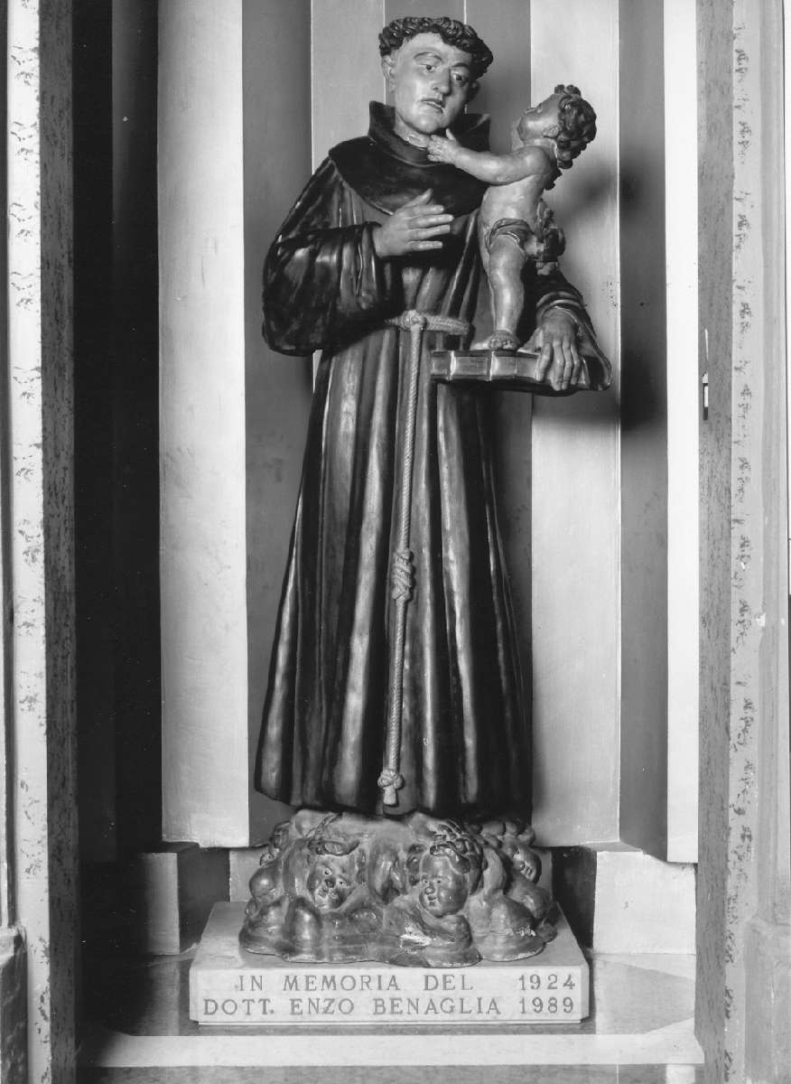 Sant'Antonio da Padova e Gesù Bambino (statua) - ambito Italia settentrionale (seconda metà sec. XIX)