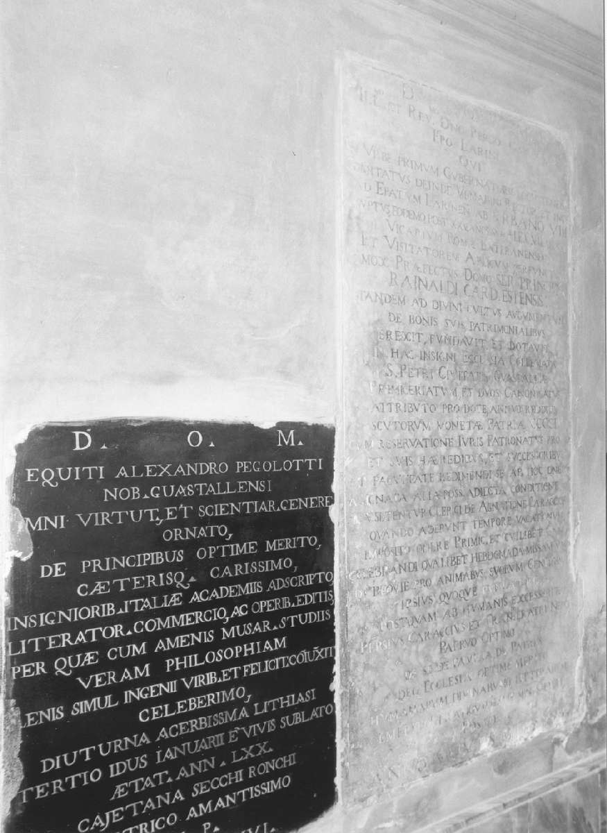 lapide commemorativa - ambito reggiano (sec. XVII)