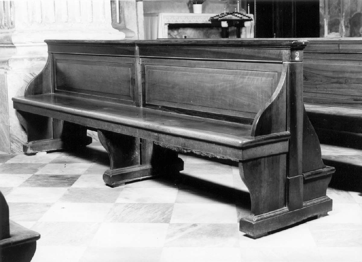 banco da chiesa, serie - ambito reggiano (prima metà sec. XIX)