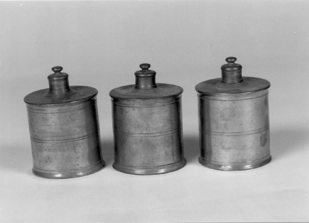 vasetti per oli santi, insieme - ambito emiliano (sec. XIX)