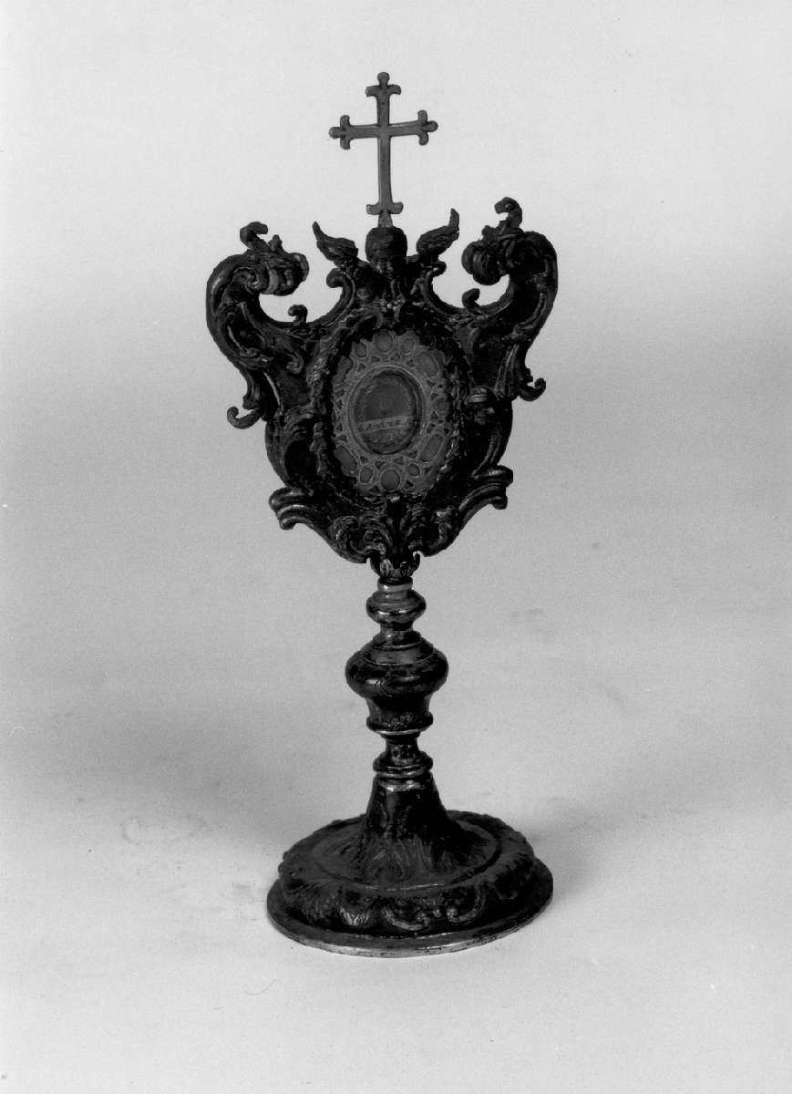 reliquiario - a ostensorio - ambito emiliano (fine/inizio secc. XVII/ XVIII)