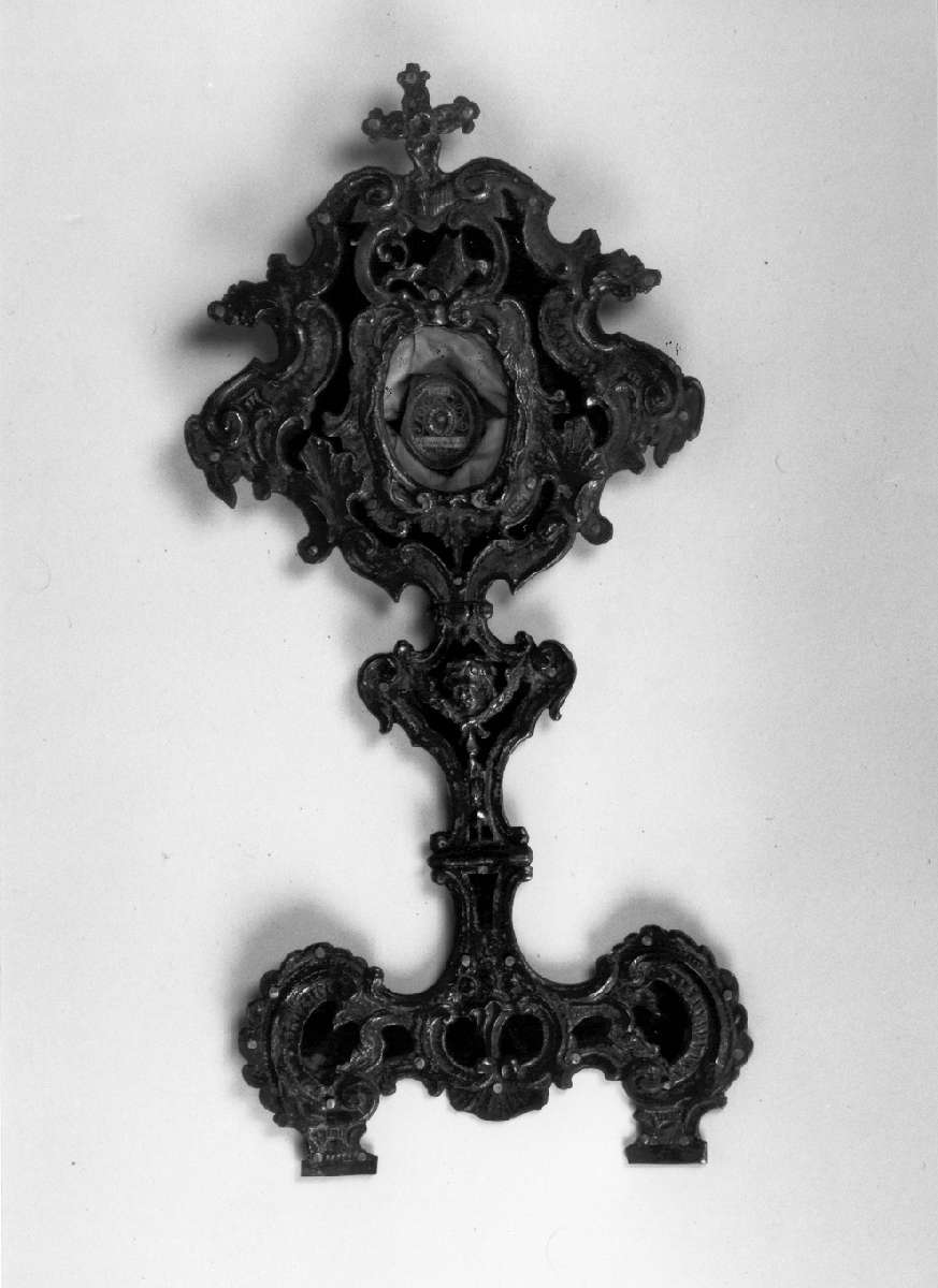 reliquiario - a ostensorio, frammento - ambito emiliano (sec. XVIII)