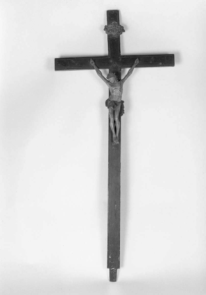 crocifisso, elemento d'insieme - ambito reggiano (prima metà sec. XVIII)