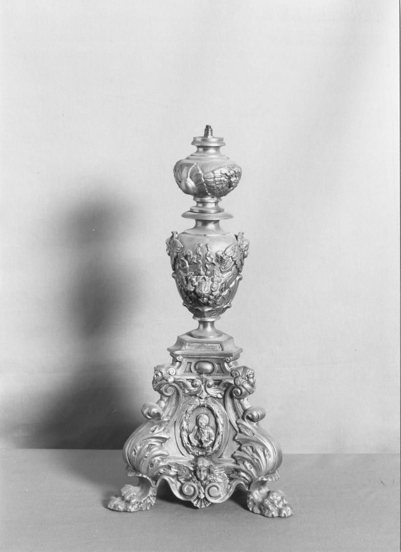 candeliere, frammento - manifattura italiana (sec. XIX)