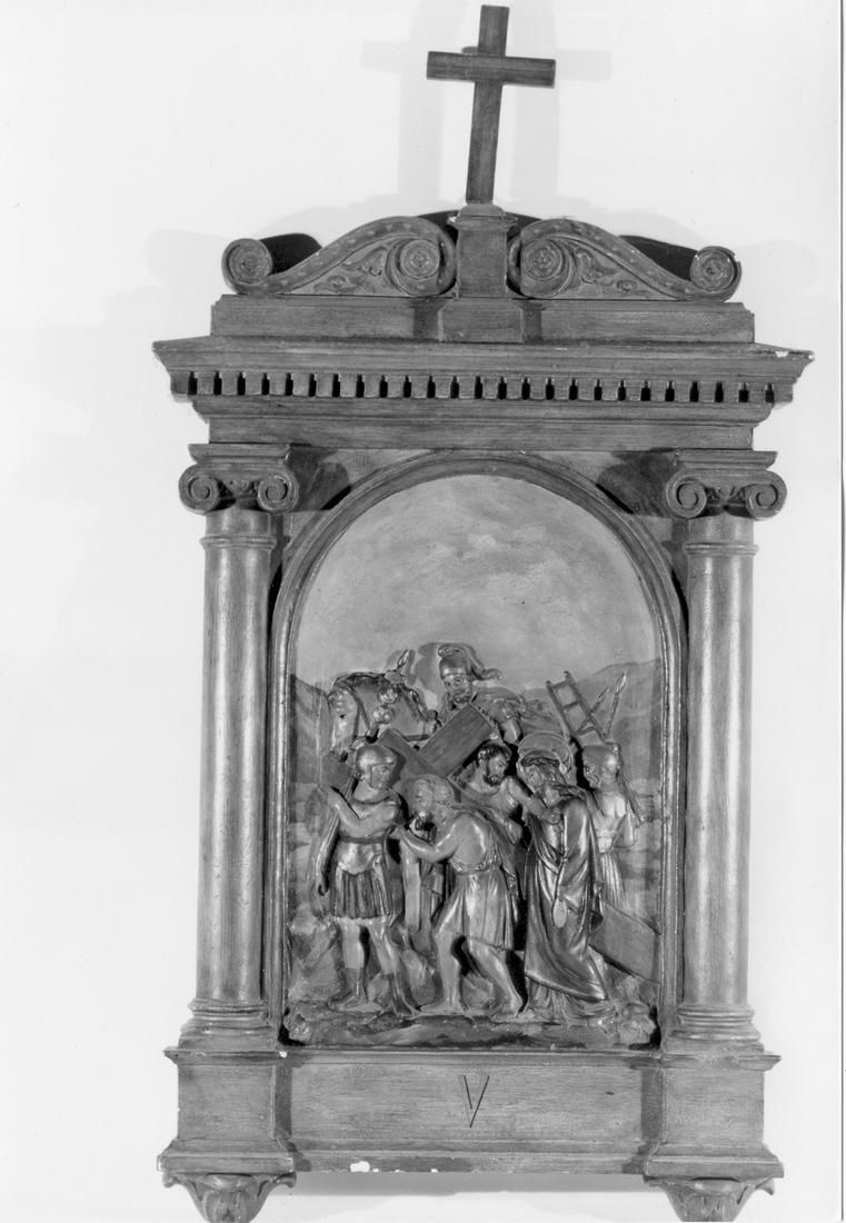 stazioni della via crucis (rilievo, insieme) - manifattura italiana (sec. XIX)