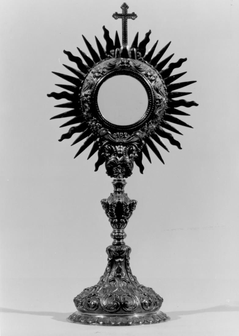 ostensorio - a raggiera - manifattura italiana (sec. XVIII)