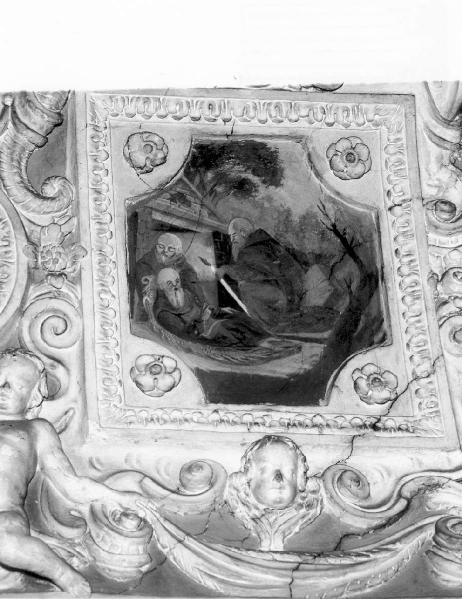 morte di Sant'Antonio abate (dipinto, elemento d'insieme) - ambito emiliano-lombardo (seconda metà sec. XVII)