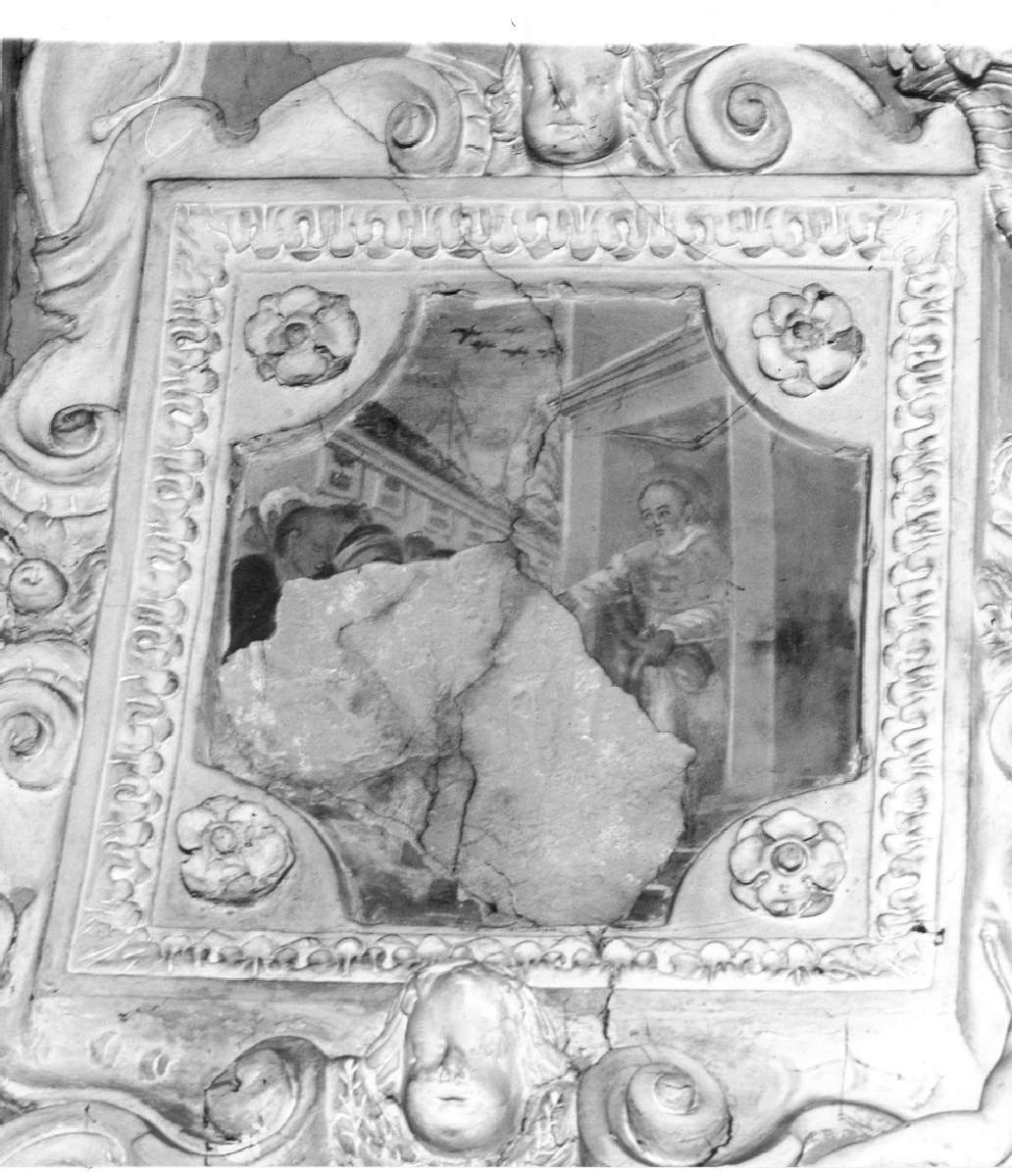 Sant'Antonio da Padova predica di fronte a papa Gregorio IX (dipinto, elemento d'insieme) - ambito emiliano-lombardo (seconda metà sec. XVII)