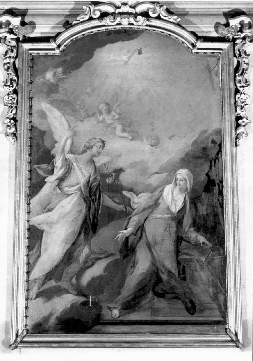 Annunciazione (dipinto) di Pietro Maria detto Pittore di Giardino (sec. XVII)