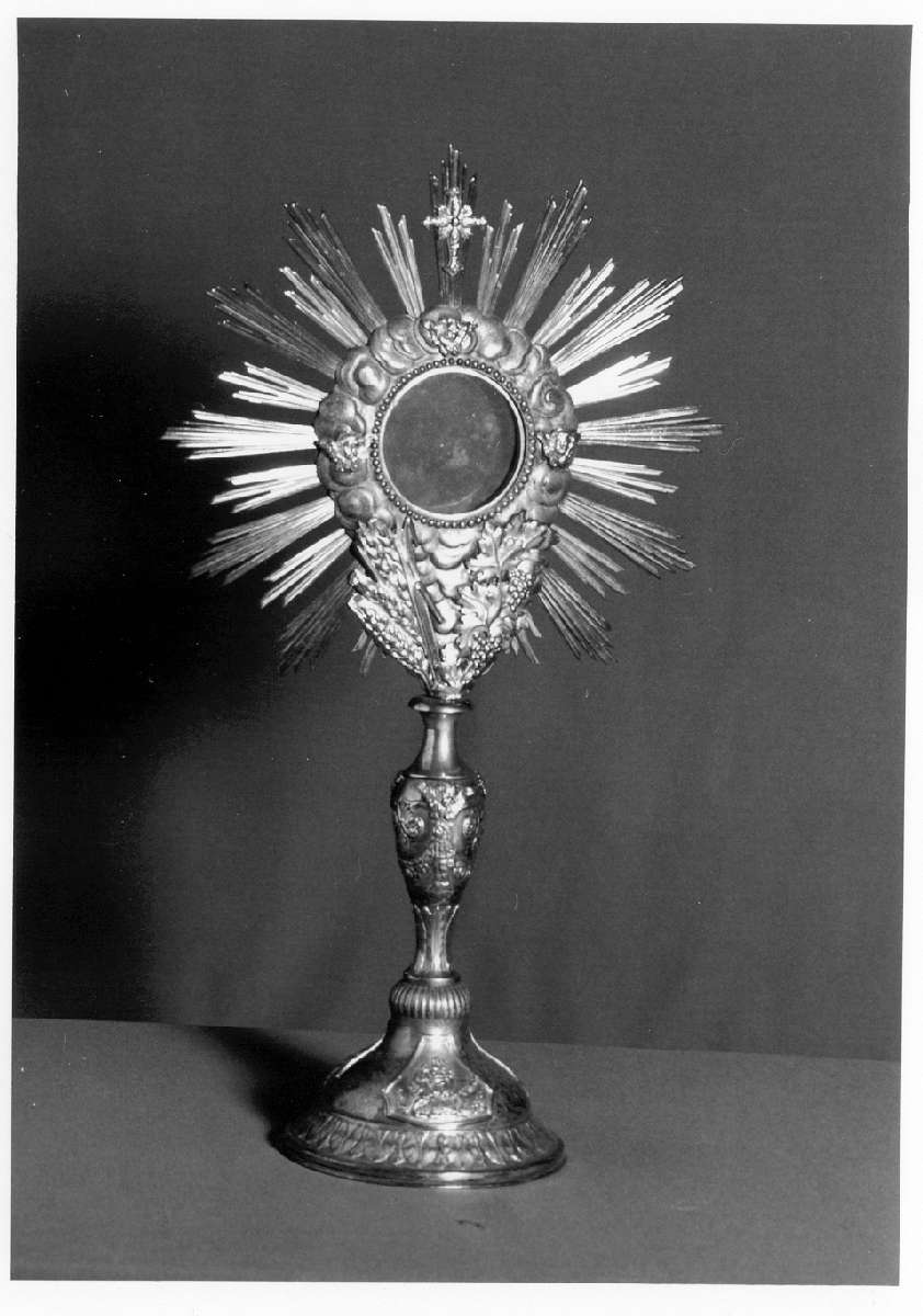 ostensorio - a raggiera - manifattura emiliana (seconda metà sec. XIX)