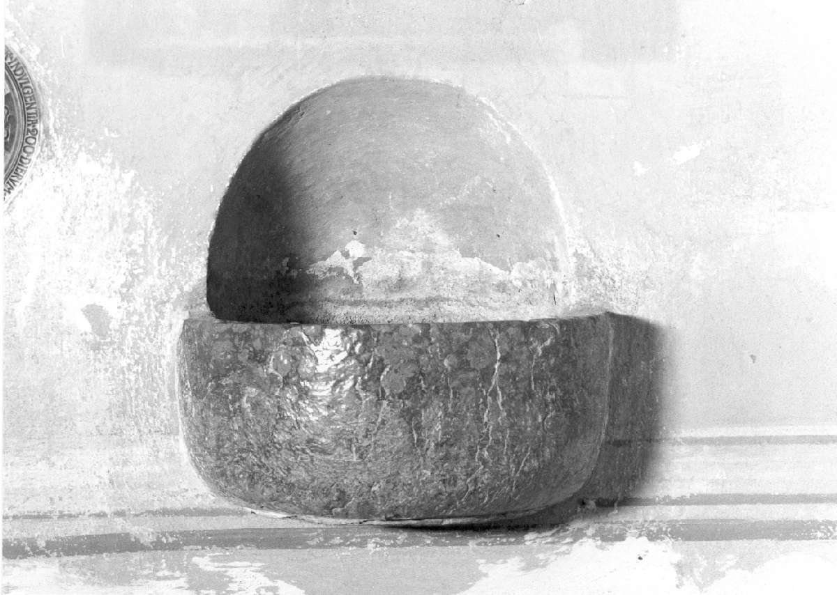 acquasantiera da parete - manifattura emiliana (sec. XIX)