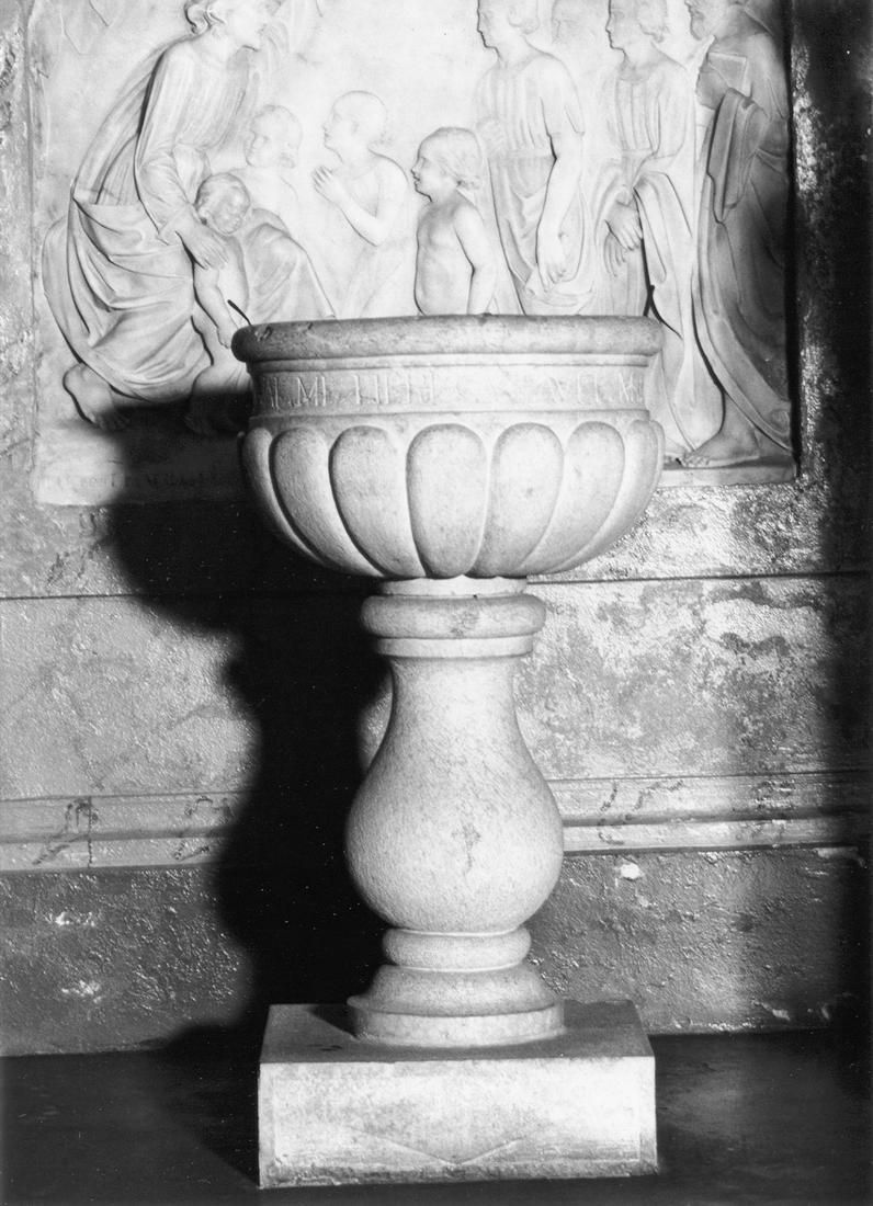 fonte battesimale - manifattura emiliano-lombarda (sec. XVI)