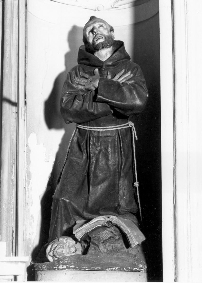 San Francesco d'Assisi (statua) - manifattura emiliano-lombarda (seconda metà sec. XIX)