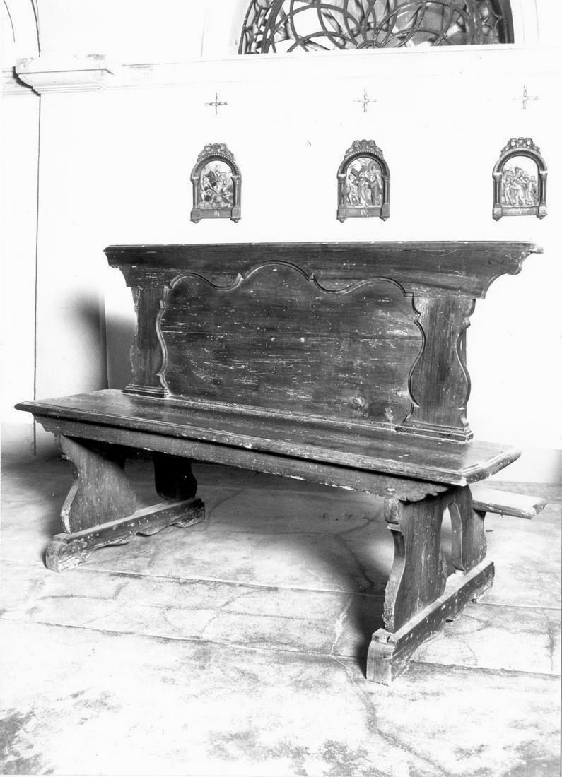 banco da chiesa, serie - manifattura emiliano-lombarda (sec. XIX)