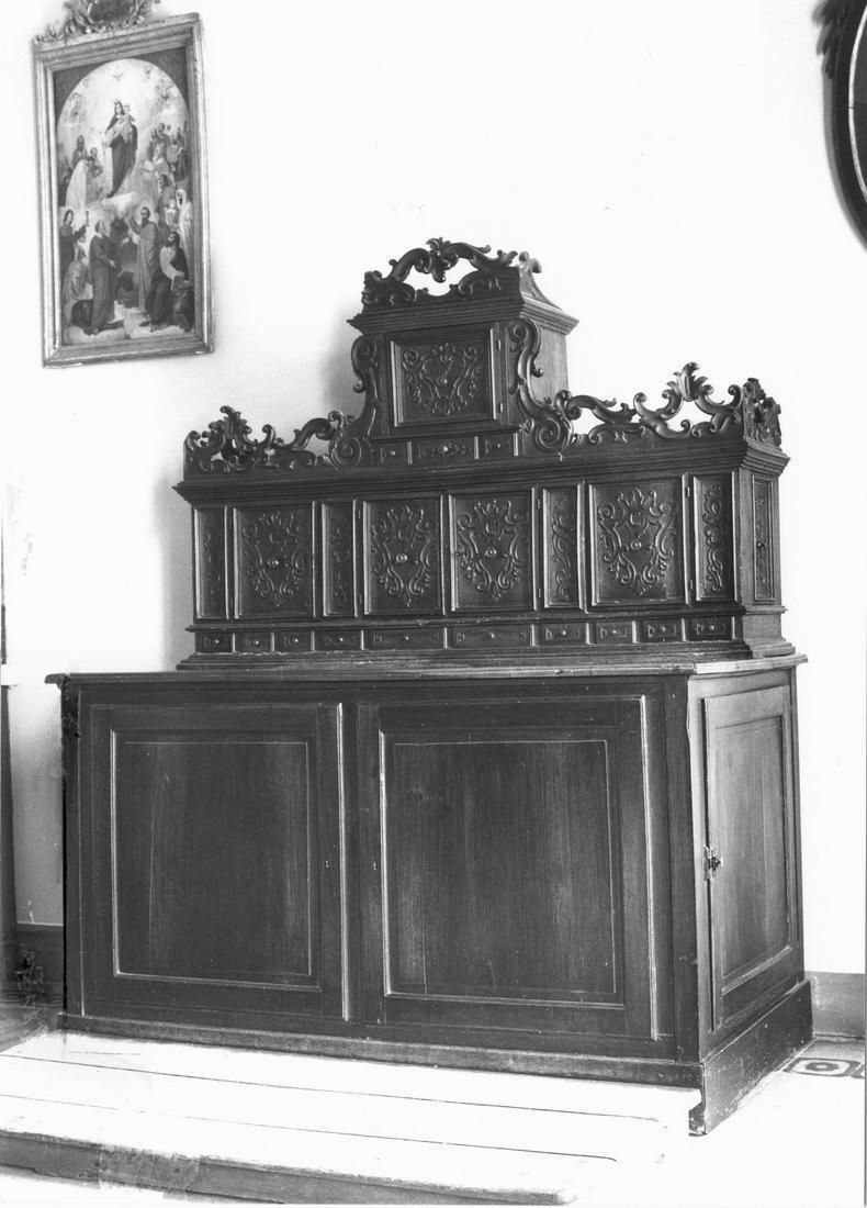 credenza con alzata - manifattura emiliano-lombarda (seconda metà sec. XVII, sec. XIX)