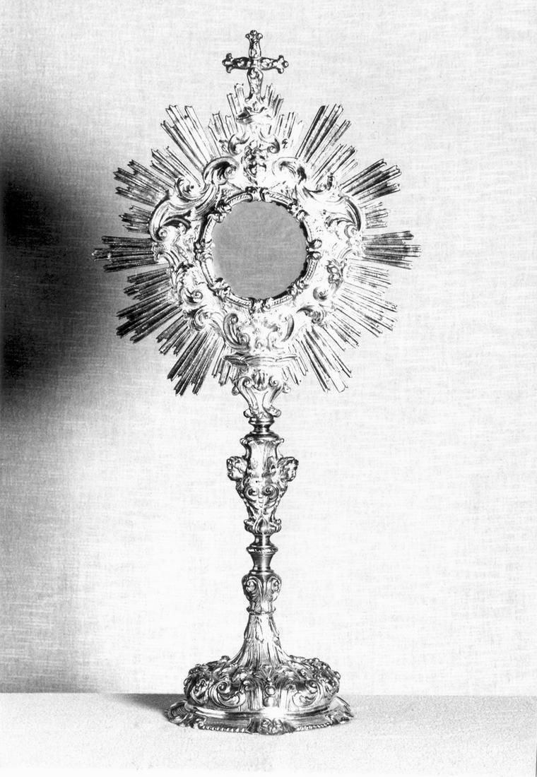 ostensorio - a raggiera - manifattura emiliano-lombarda (metà sec. XVIII)