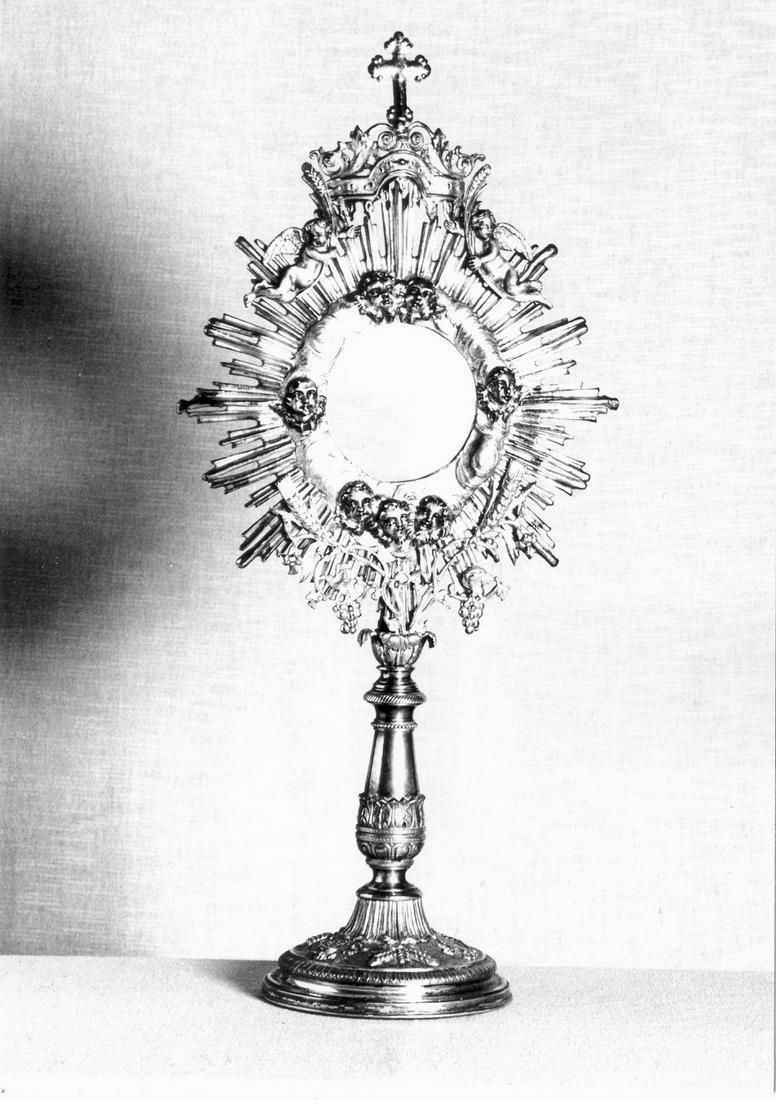 ostensorio - a raggiera - manifattura emiliano-lombarda (seconda metà sec. XIX)